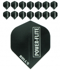 Bull's One Colour Powerflite - Solid Black (White) 5PACK