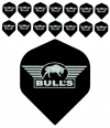 Bull's One Colour Powerflite - Solid Bull's Logo (Silver) 5PACK